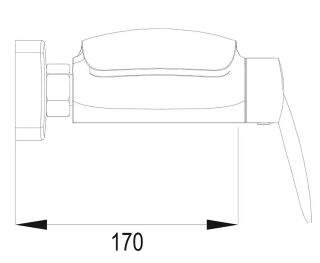 Смеситель для ванны Rose R1102H с каскадным изливом чёрный матовый
